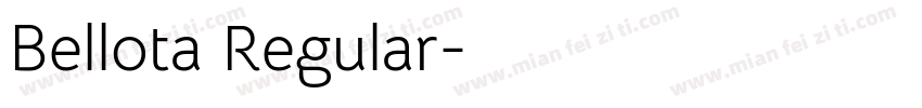 Bellota Regular字体转换